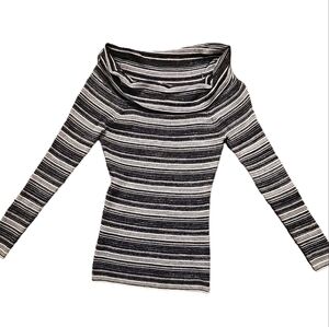 Candies, Cowl neck, Striped sweater, stretchy , fitted, XL